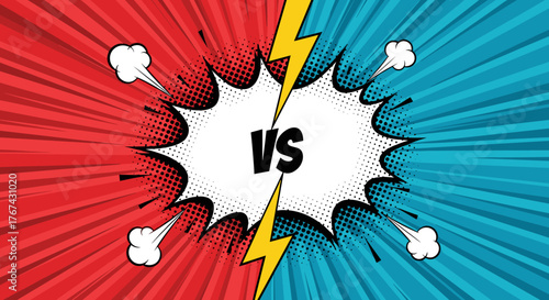 Versus Battle Comic Style Background.