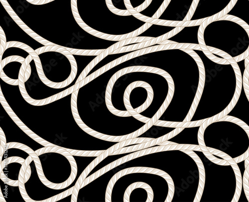 Seamless rope pattern. Hand draw geometric pattern