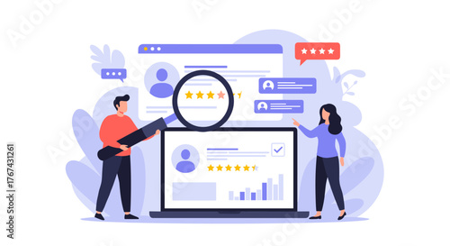 Customer Feedback Analysis and Review Management Concept.