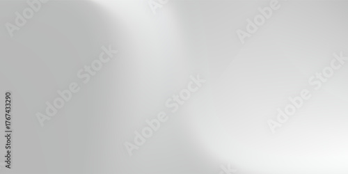 Silver foil background with metal mirror texture. Chrome gradient surface with light gloss simple abstract