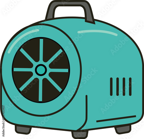 Portable pet dryer blower in teal