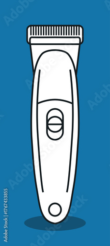 Electric pet hair clipper in white and gray