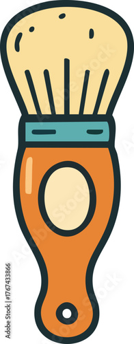 Shaving brush loaded with foam
