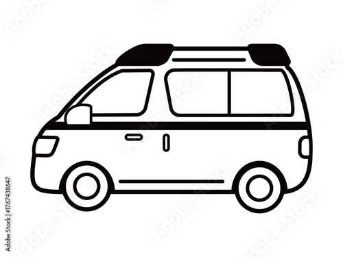 救急車_モノクロ
