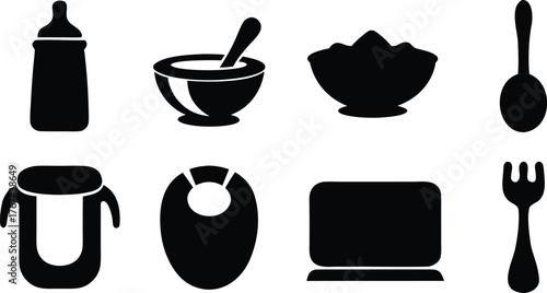 set of kitchen utensils