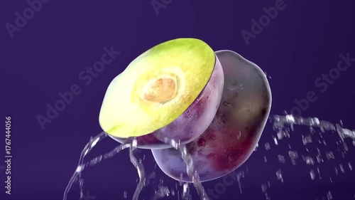 Black avocado in the cut.