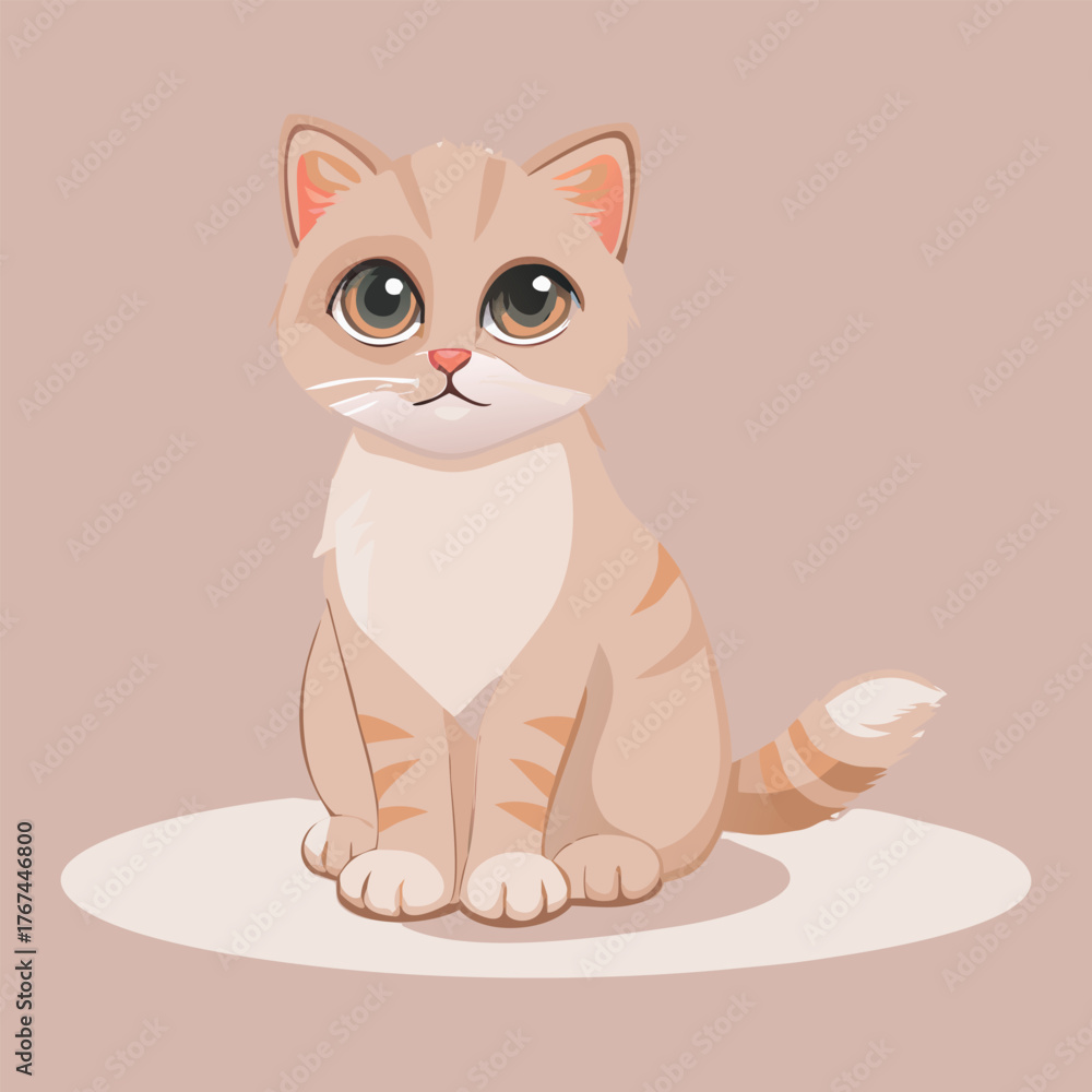 Obraz premium Minimalist Cat Illustration | Simple Black Kitty Vector Design”