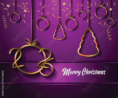 2026 Merry Christmas background for your seasonal invitations, festival posters, greetings cards.