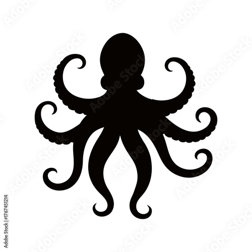 A octopus silhouette vector illustration