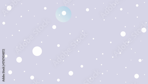 Illustration of a light purple background with white circles and dots