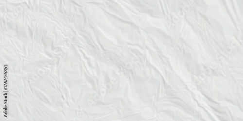 White paper wrinkled texture for background space. Rough white paper. Paper texture, recycled creased paper background.	
