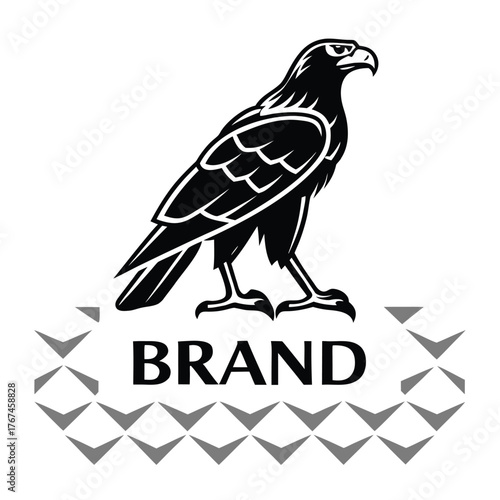 Majestic eagle logo design with a powerful and authoritative presence