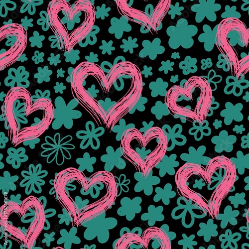 seamless pattern with hearts
