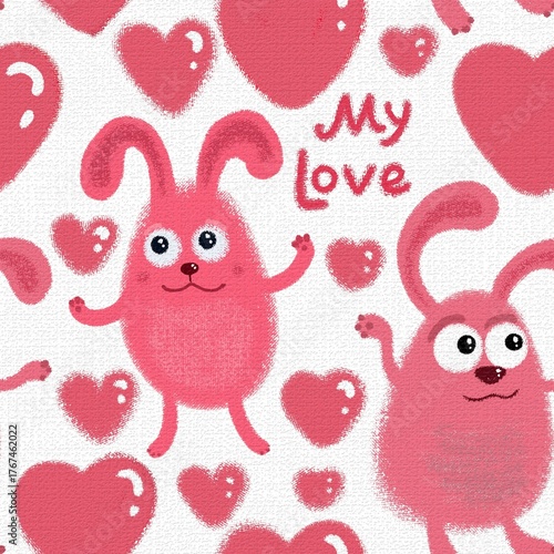 seamless pattern with funny animals 