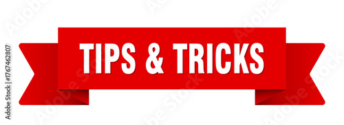 tips & tricks ribbon isolated on transparent background. tips & tricks ribbon