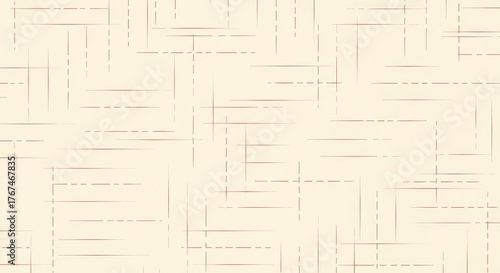 Wallpaper Mural Abstract Geometric Pattern of Faint Red Lines and Dashes on a Cream Background Torontodigital.ca