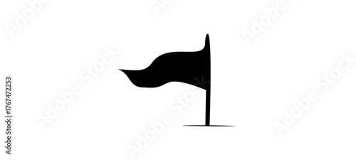 Black Flag icons. Flag symbol vector sign isolated on white background.