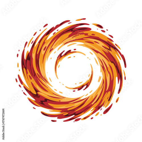 circular blazing flame fire eksplosion vector, fire eksplosion anime effect