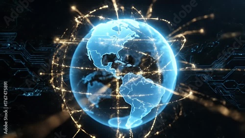 Wallpaper Mural Global Digital Network and Data Connectivity Torontodigital.ca