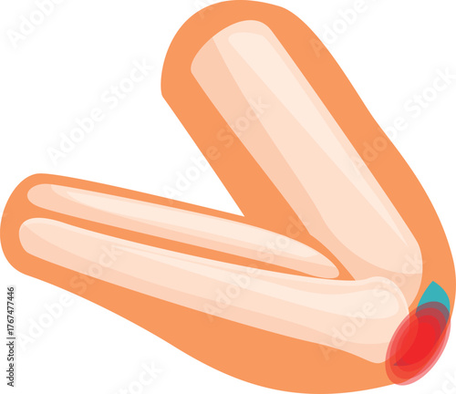 Medical vector illustration representing a painful elbow injury, useful for healthcare and medical publications