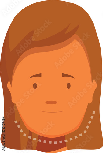 Plastic surgery concept showing a woman's face with a dotted line simulating a double chin liposuction