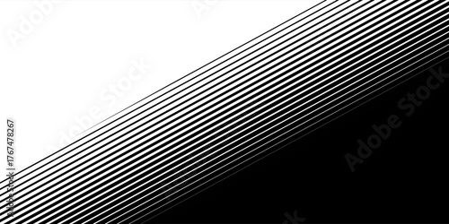 Smooth vector transition from black to white. Abstract broken stripes. For wall design, interior, polygraphy, clothing, web.Striped pattern, Trendy vector background.