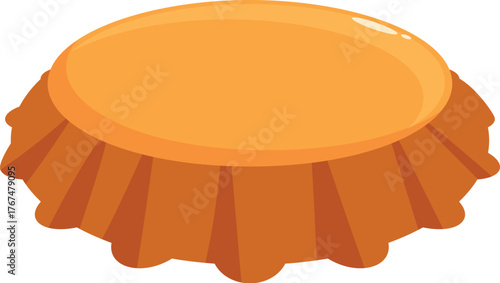 Orange metal bottle cap designed to keep drinks sealed and carbonated, ensuring freshness and preventing spills