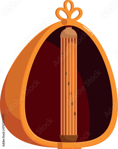 Guzheng, a traditional chinese plucked string instrument, featuring wooden soundboard and strings, representing asian music and culture