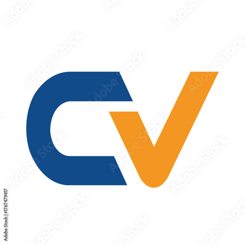 Alphabet Letters CV or VC Modern Logo