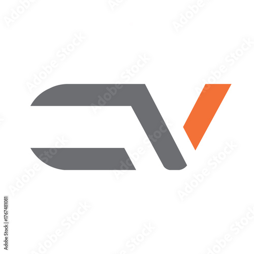 Alphabet Letters CV or VC Modern Logo