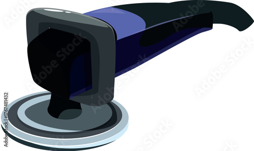 Electric orbital sander polishing machine isolated on white background