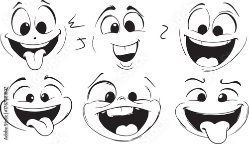 A funny cartoon set of teeth vector illustration for a smiley face or mask design