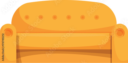 Upholstered sofa providing comfort and style, perfect for lounging and relaxation in a modern living room