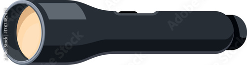 Pocket flashlight emitting a warm light beam, perfect for camping, hiking, or emergencies