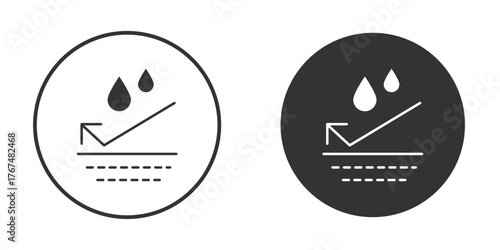 Waterproof icon. Simple vector illustration. Silhouette Icon Set.
