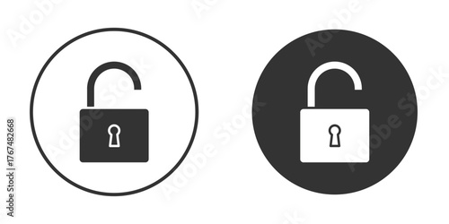 Unblocked icon. Simple vector illustration. Silhouette Icon Set.