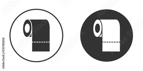 Toilet Paper icon. Simple vector illustration. Silhouette Icon Set.
