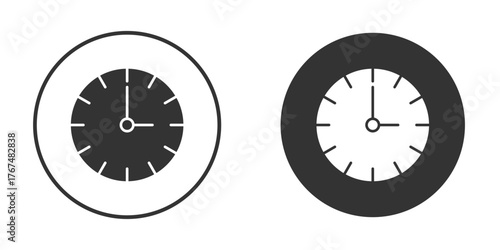 Time icon. Simple vector illustration. Silhouette Icon Set.