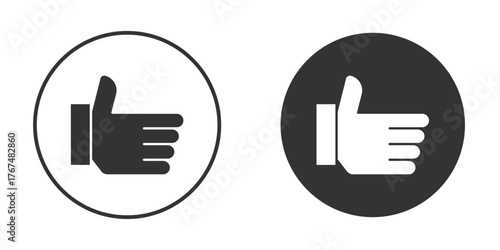 Thumb icon. Simple vector illustration. Silhouette Icon Set.