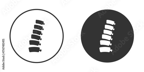 Spine icon. Simple vector illustration. Silhouette Icon Set.