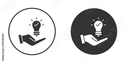 Solution icon. Simple vector illustration. Silhouette Icon Set.