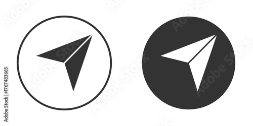 Send icon. Simple vector illustration. Silhouette Icon Set.