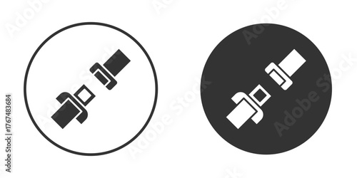 Seat Belt icon. Simple vector illustration. Silhouette Icon Set.