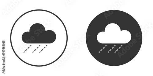 Rain icon. Simple vector illustration. Silhouette Icon Set.