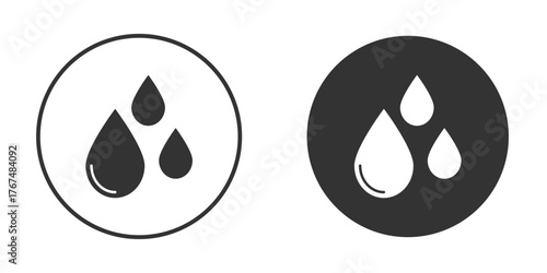 Raindrops icon. Simple vector illustration. Silhouette Icon Set.