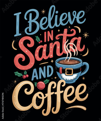 I Believe Christmas t shirt design 