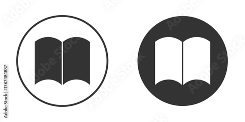 open book icon. Simple vector illustration. Silhouette Icon Set.