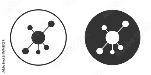 Network icon. Simple vector illustration. Silhouette Icon Set.
