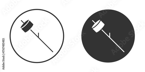 Marshmallow icon. Simple vector illustration. Silhouette Icon Set.