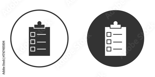List icon. Simple vector illustration. Silhouette Icon Set.